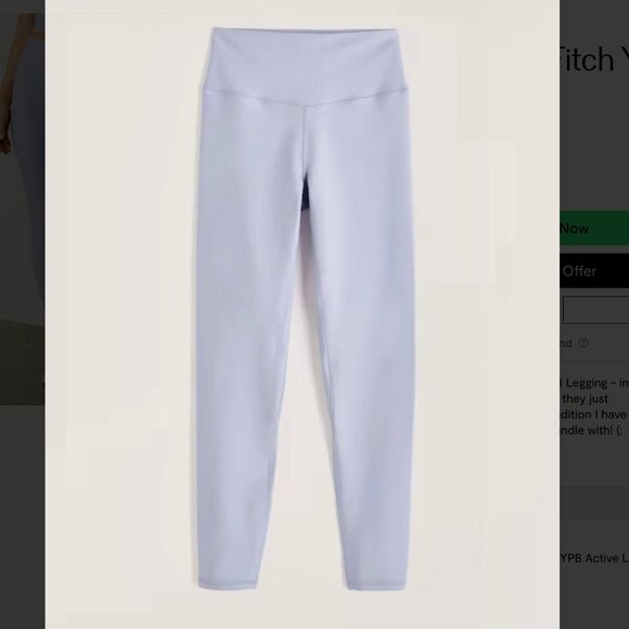 Abercrombie & Fitch YPB SculptLUX 7/8 Length Legging Brisk Mist Size Small - Picture 4 of 11